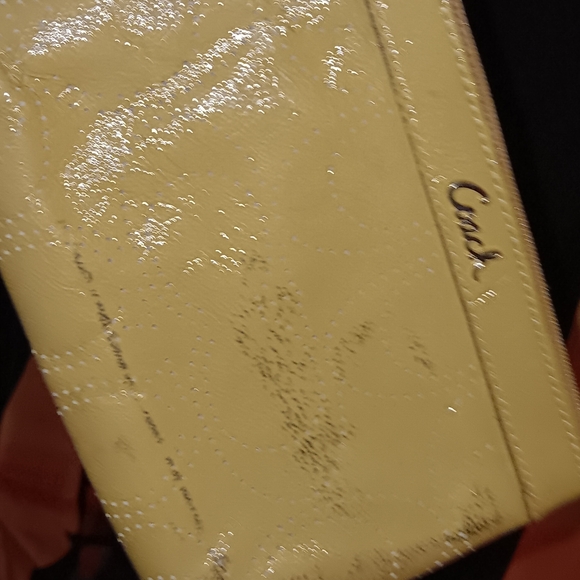 Coach Yellow Leather Wristlet